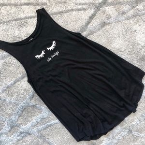 Hello Beautiful Flowy graphic Old Navy Tank Top